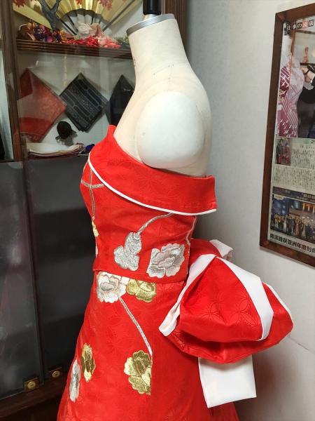 Kimono Dress Red Uchikake [Floral]21