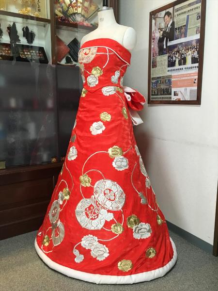 Kimono Dress Red Uchikake [Floral]22