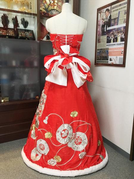 Kimono Dress Red Uchikake [Floral]24