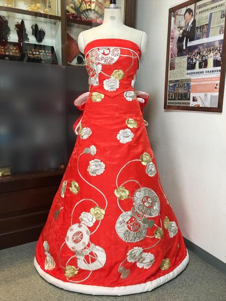 Kimono Dress Red Uchikake [Floral]5