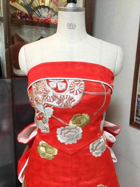 Kimono Dress Red Uchikake [Floral]6