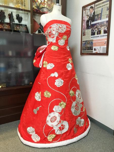 Kimono Dress Red Uchikake [Floral]7