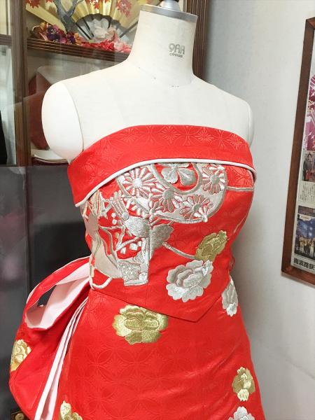 Kimono Dress Red Uchikake [Floral]8