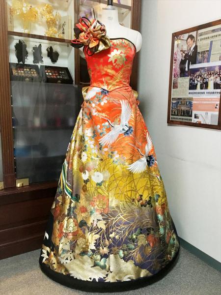 Japanese Kimono Dress Uchikake [Crane]35
