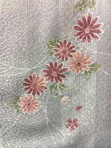 Kimono Dress Gray Komon [Floral]4