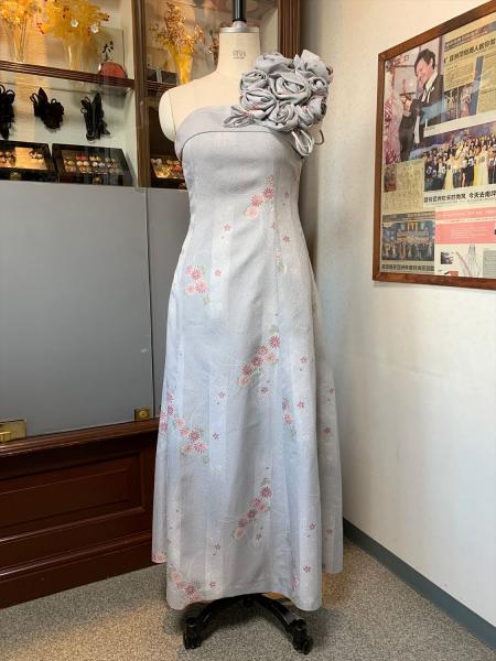 Japanese Kimono Dress Komon [Floral]8