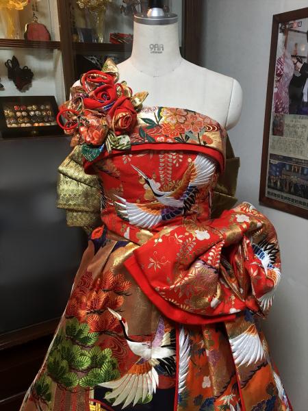 Kimono Dress Uchikake [Crane]9