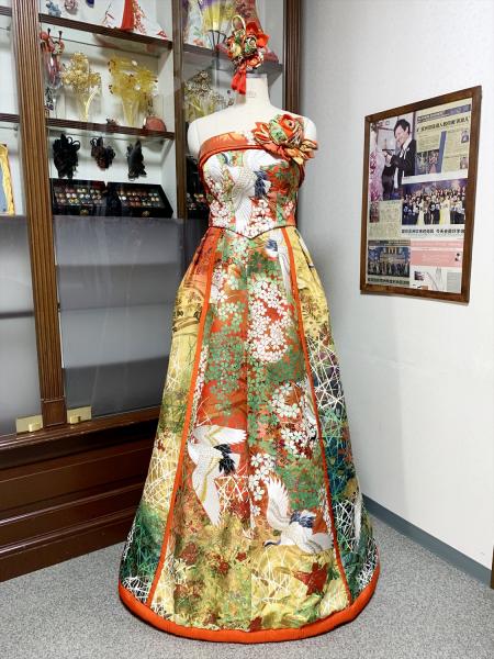 Kimono Dress Uchikake [Crane,Floral]4