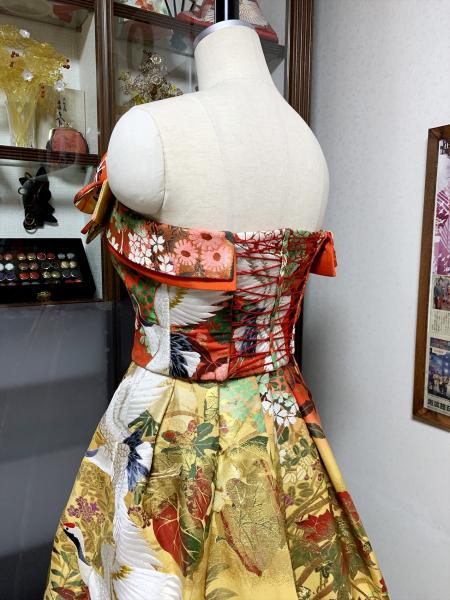 Kimono Dress Uchikake [Crane,Floral]17