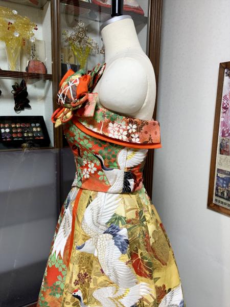 Kimono Dress Uchikake [Crane,Floral]19