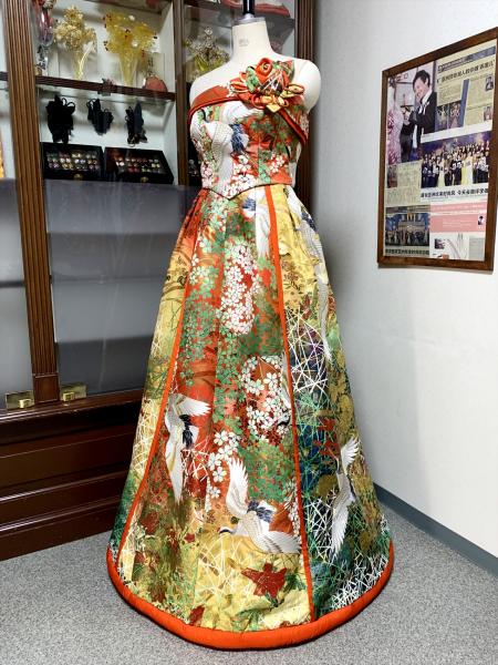 Kimono Dress Uchikake [Crane,Floral]20