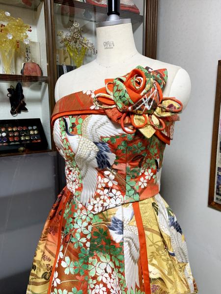 Kimono Dress Uchikake [Crane,Floral]21