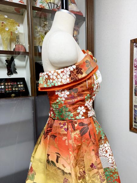 Kimono Dress Uchikake [Crane,Floral]9