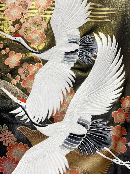 Japanese Kimono Dress Uchikake [Crane]15