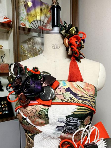 Japanese Kimono Dress Uchikake [Crane]18