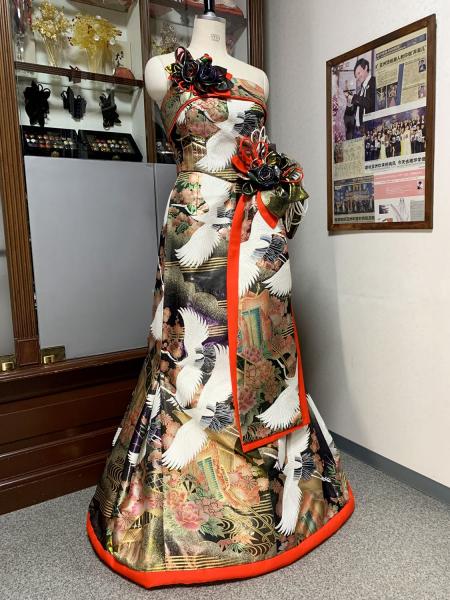 Japanese Kimono Dress Uchikake [Crane]13