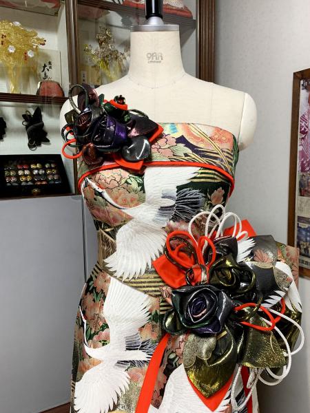 Japanese Kimono Dress Uchikake [Crane]2