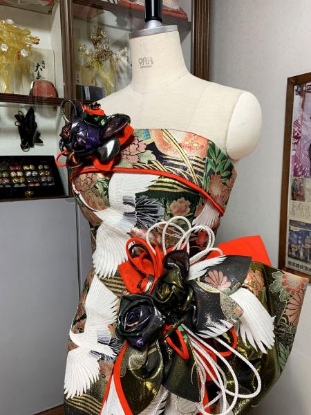 Japanese Kimono Dress Uchikake [Crane]6