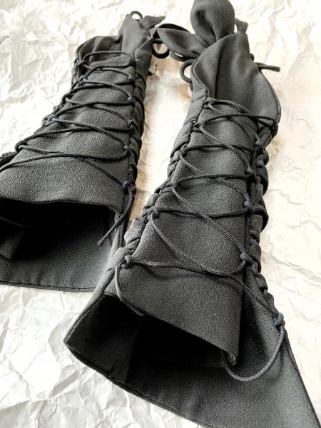 着物ドレス 黒・水色 留袖 [花]32