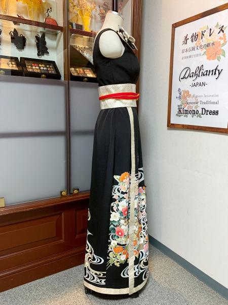 Japanese Kimono Dress Tomesode Two piece [Floral]14