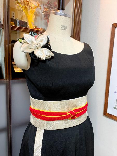 Japanese Kimono Dress Tomesode Two piece [Floral]16