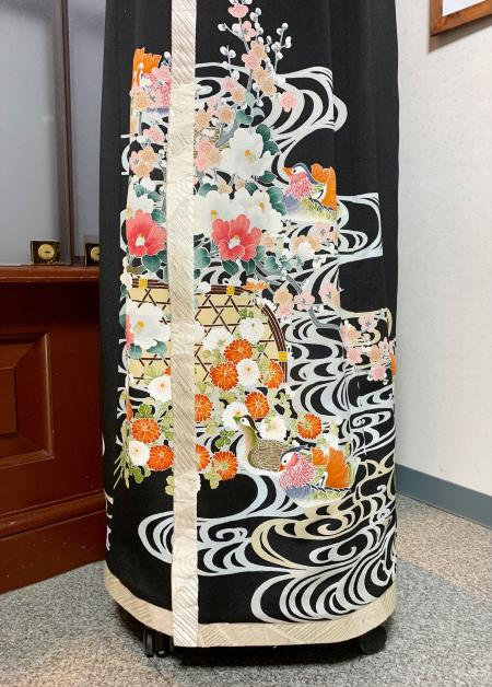Japanese Kimono Dress Tomesode Two piece [Floral]17