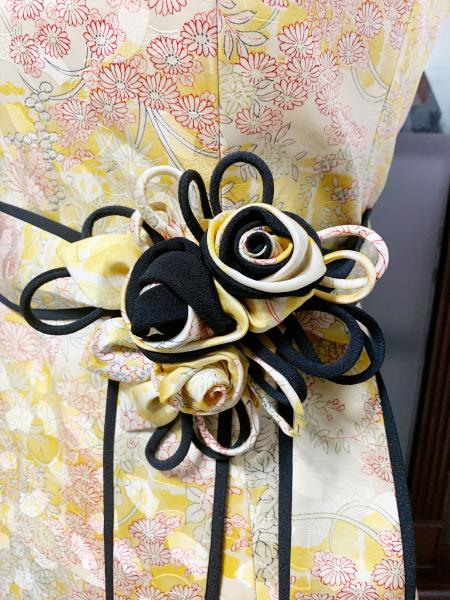 Japanese Kimono Dress Komon [Floral,Fan]5