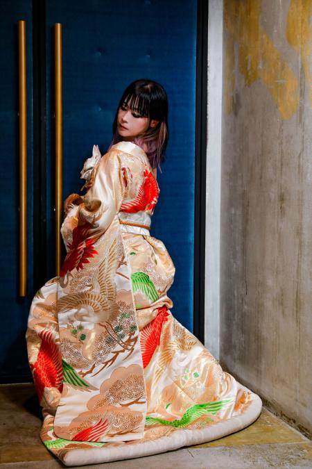Japanese Kimono Dress Uchikake [Crane]3