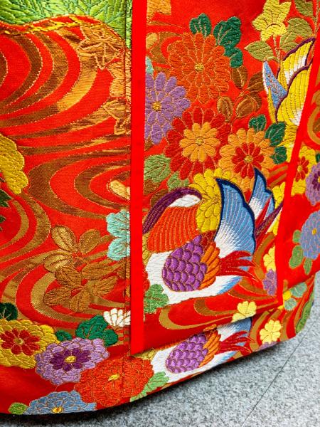 Japanese Kimono Dress Uchikake [Bird,Floral]5