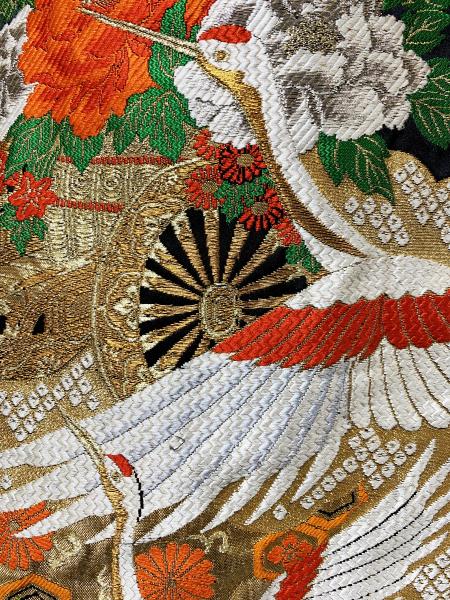 Japanese Kimono Dress Uchikake [Crane,Floral]7