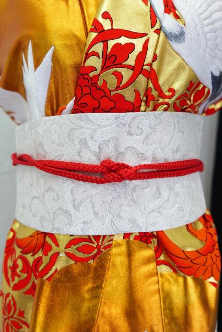 着物ドレス 金 打掛 [鶴]5