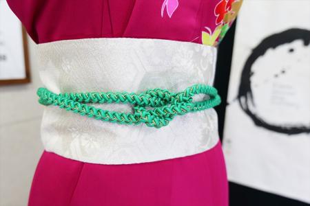 着物ドレス 紫 振袖 [花]5