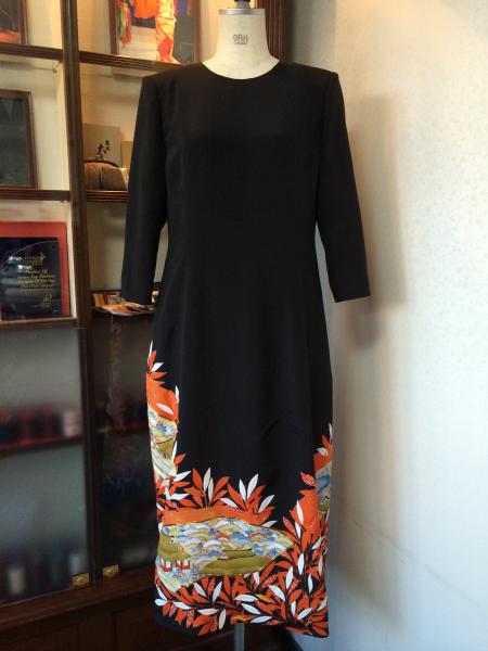 Tomesode Dress Black One piece type [Fan]1