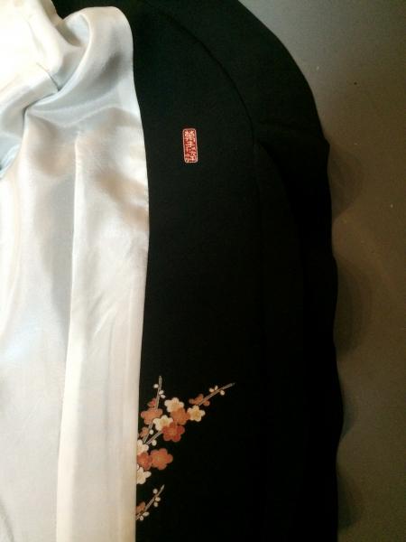 留袖ドレス 黒 [鶴、花]30