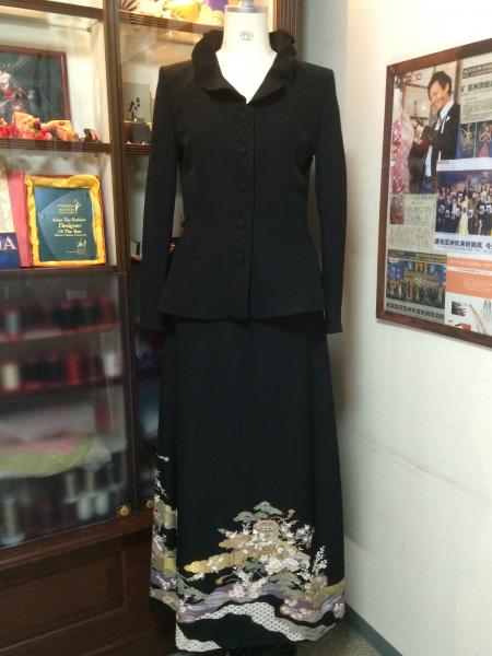 留袖ドレス 黒 2ピースタイプ [風景]1