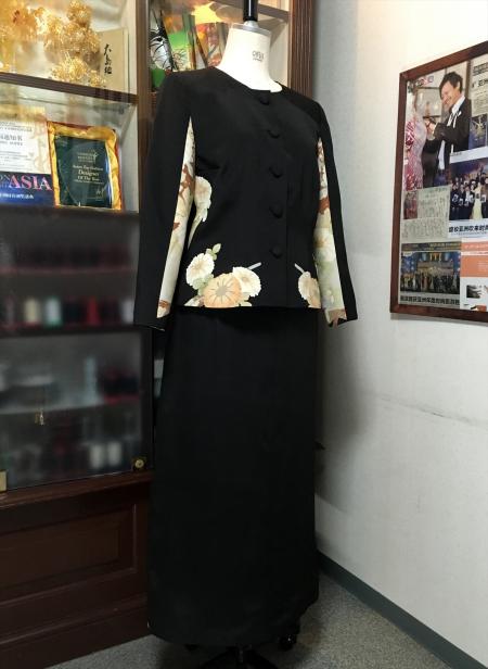 Tomesode Dress Black Two piece [Floral]3