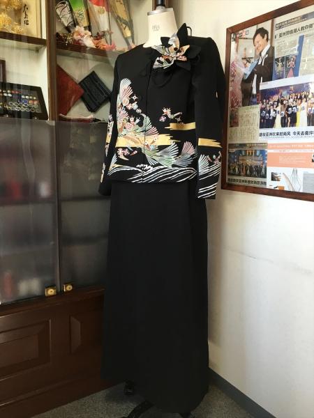 Tomesode Dress Black Two piece [Fan]17