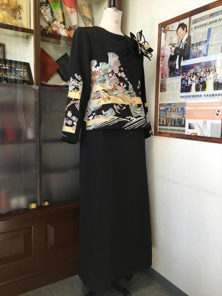 Tomesode Dress Black Two piece [Fan]6
