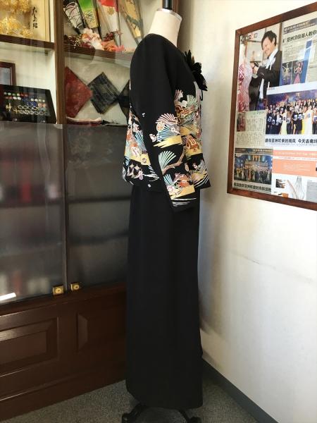 Tomesode Dress Black Two piece [Fan]8