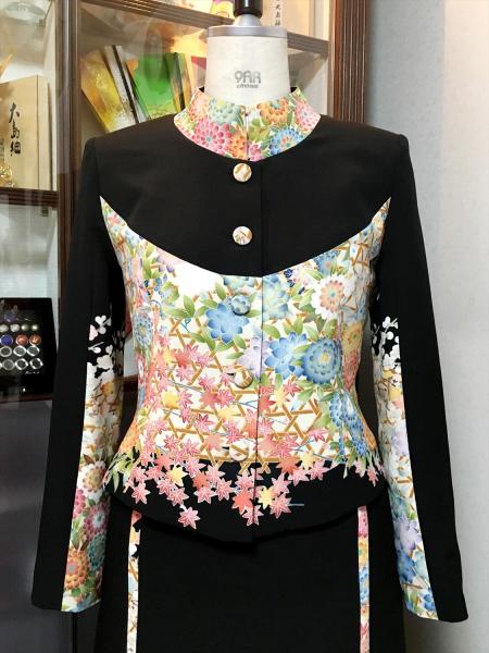 Tomesode Dress Black One piece type [Floral]2