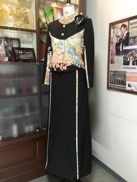 Tomesode Dress Black One piece type [Floral]20