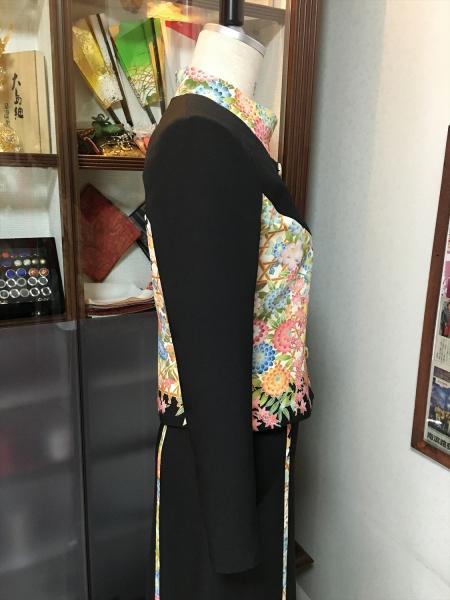 留袖ドレス 黒 ワンピースタイプ [花]8