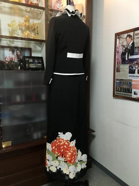 Tomesode Dress Black Two piece [Floral]12
