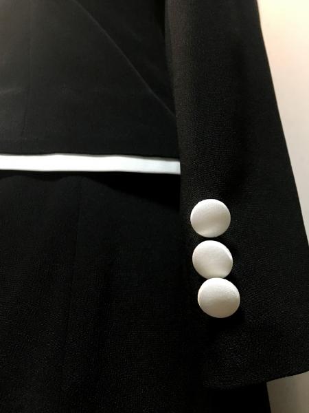 留袖ドレス 黒 2ピースタイプ [花]16