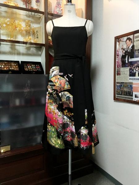 Tomesode Dress Black One piece type [Floral,Crane,Fan]21
