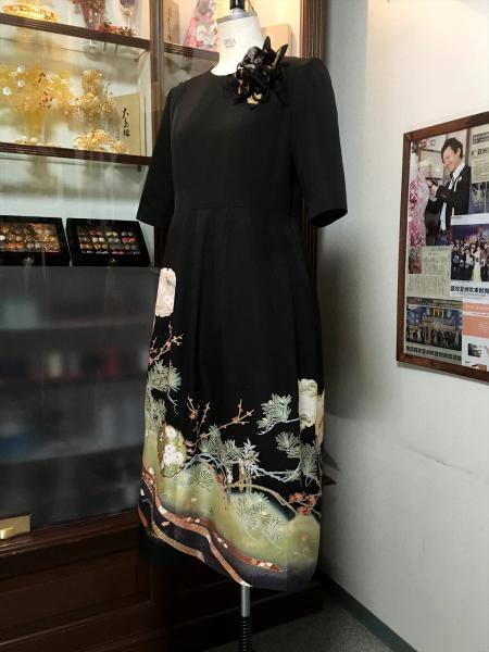 Tomesode Dress Black One piece type [Floral]3