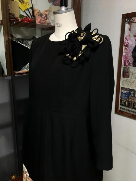 Tomesode Dress Black One piece type [Floral,Fan]17