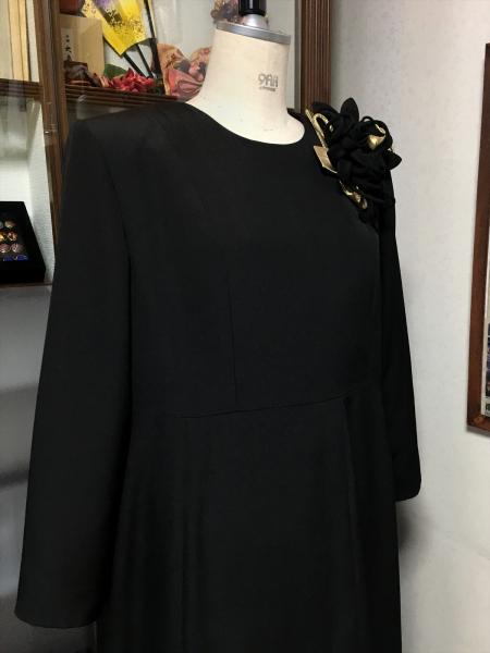 Tomesode Dress Black One piece type [Floral,Fan]5