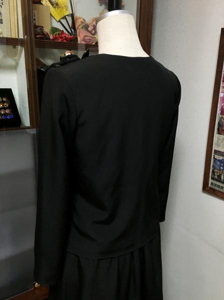 留袖ドレス 黒 2ピースタイプ [花]12