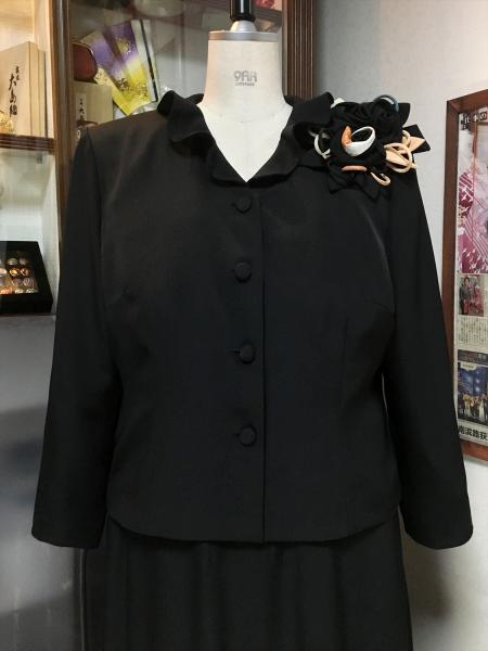 留袖ドレス 黒 2ピースタイプ [鶴]2
